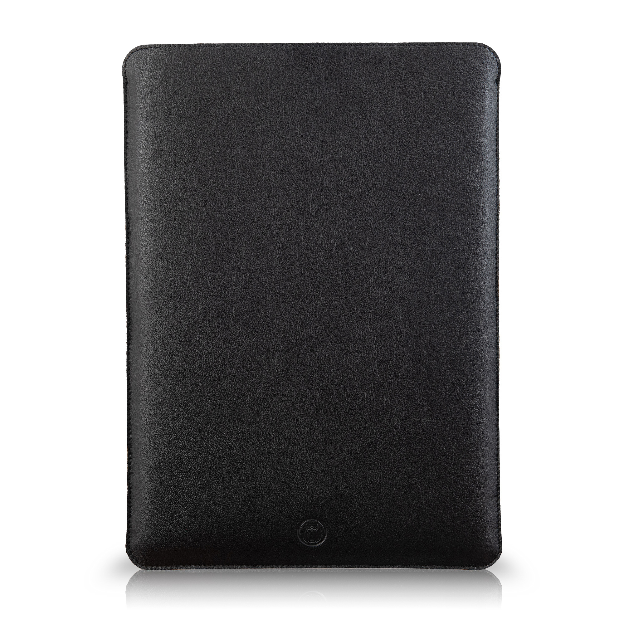 Husa laptop MacBook 15 inch UNIKA piele PU cu lana din fibre naturale negru sanito.ro